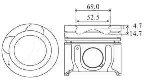 Hyundai D4CB Piston Set PO1221B STD - Austral | Universal Auto Spares