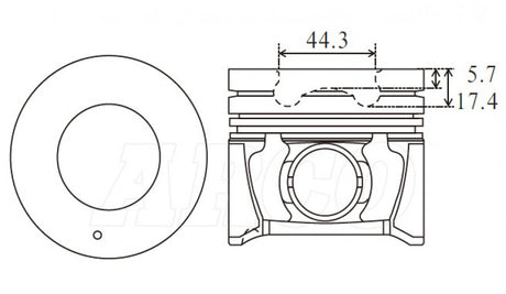 Hyundai D4EB 2.2L Piston Set PO1223 020 - Austral | Universal Auto Spares