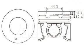 Hyundai D4EB 2.2L Piston Set PO1223 STD - Austral | Universal Auto Spares