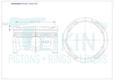 Hyundai G4LC Piston Set PO1230 020 - Austral | Universal Auto Spares