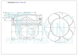 Mitsubishi 4N15 Piston Set PO1281 020 - Austral | Universal Auto Spares