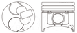 Mitsubishi 4M40T Piston Set Alfin PO1291 020 - Austral | Universal Auto Spares