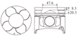 Mitsubishi 4M41T Piston Set PO1292 040 - Austral | Universal Auto Spares