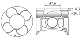 Mitsubishi 4M41T Piston Set PO1292 040 - Austral | Universal Auto Spares
