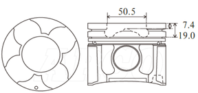 Mitsubishi 4M41T Piston Set PO1293B STD - Austral | Universal Auto Spares