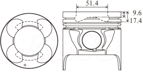 Isuzu 4JX1T Piston Set PO1306 STD - Austral | Universal Auto Spares