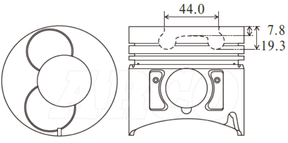 Isuzu 4JB1T Late Piston Set Alfin PO1311TLA STD - Austral | Universal Auto Spares