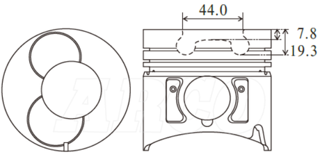 Isuzu 4JB1T Late Piston Set Alfin PO1311TLA STD - Austral | Universal Auto Spares