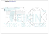Suzuki G13BB SOHC 16V Piston Set PO132 040 - Austral | Universal Auto Spares