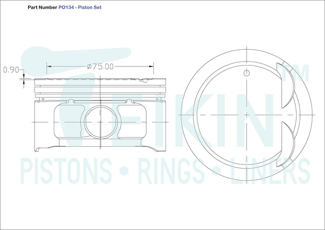 Suzuki J24B Piston Set PO134 040 - Austral | Universal Auto Spares
