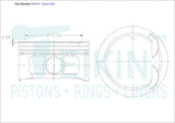 Suzuki J24B Piston Set PO134 STD - Austral | Universal Auto Spares
