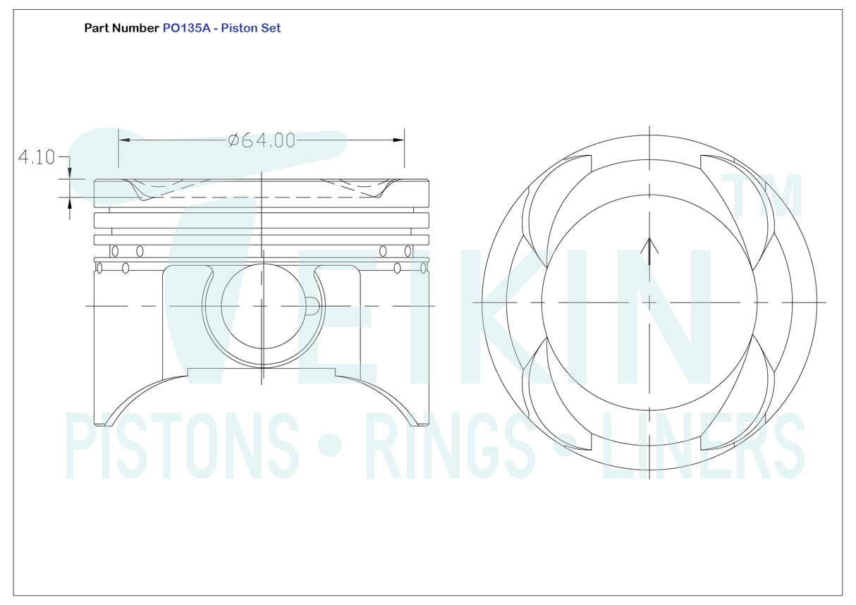 Suzuki G16B SOHC 16V Piston Set PO135A 040 - Austral