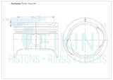 Suzuki G16A 8V Piston Set PO135 040 - Austral | Universal Auto Spares