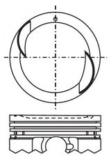 Daewoo F8CV Piston Set PO1615 020 - Austral | Universal Auto Spares