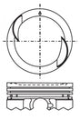Daewoo F8CV Piston Set PO1615 STD - Austral | Universal Auto Spares