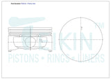 Holden 6.0 LS2 Piston Set PO216 005 - Austral | Universal Auto Spares