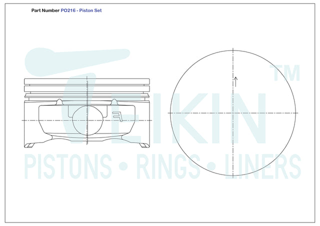 Holden 6.0 LS2 Piston Set PO216 010 - Austral | Universal Auto Spares