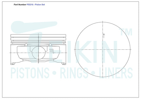 Holden 6.0 LS2 Piston Set PO216 020 - Austral | Universal Auto Spares