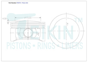 Chrysler 5.7L V8 Ezb Piston Set PO570 020 - Austral | Universal Auto Spares