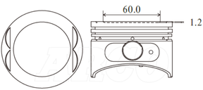 Ford Nsj Transit Piston Set PO6020 STD - Austral | Universal Auto Spares