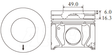 Ford H9FA Transit Piston Set 101KW PO6053 020 - Austral | Universal Auto Spares