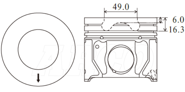 Ford H9FA Transit Piston Set 101KW PO6053 020 - Austral | Universal Auto Spares