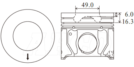 Ford H9FA Transit Piston Set 101KW PO6053 STD - Austral | Universal Auto Spares