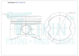 Toyota 1FZFE Piston Set PO773 040 - Austral | Universal Auto Spares