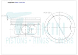 Toyota 3RZFE Piston Set PO922 040 - Austral | Universal Auto Spares