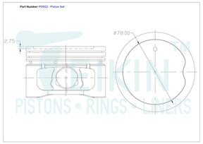 Toyota 3RZFE Piston Set PO922 STD - Austral | Universal Auto Spares