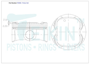 Toyota 2GRFE Piston Set PO986 040 - Austral | Universal Auto Spares