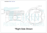 Toyota 2UZFE Piston Set PO995 STD - Austral | Universal Auto Spares