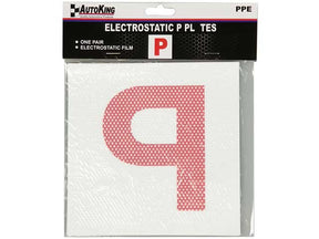 Red P Plates (Pair) Electrostatic - AUTOKING