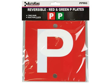 P Plates Reversible Suction P Red/ P Green - AUTOKING | Universal Auto Spares