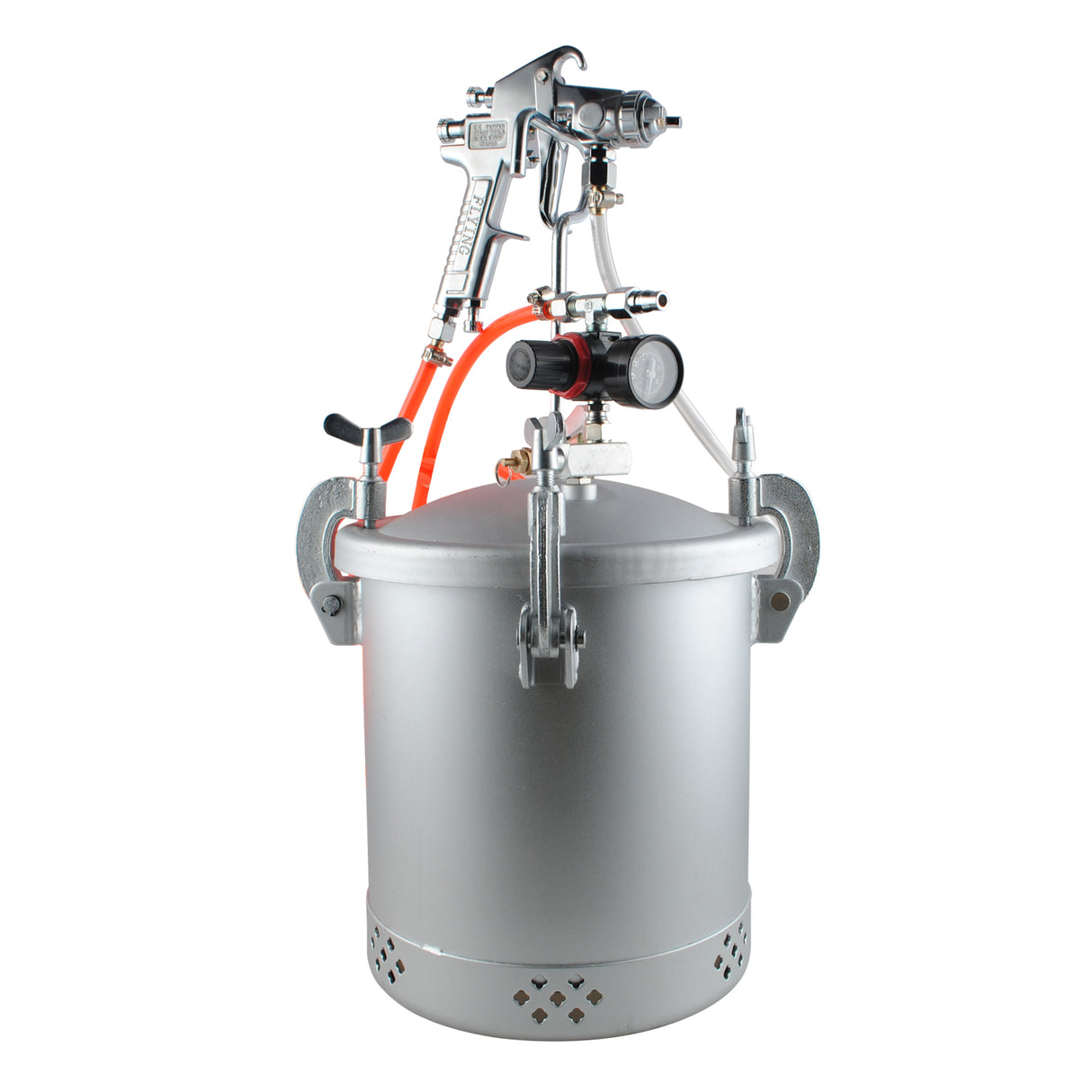 Pressure Tank Pot With Spray Gun Gauge Hose House DIY Painting Air Tools 10Litre PPSG-10L - Machter