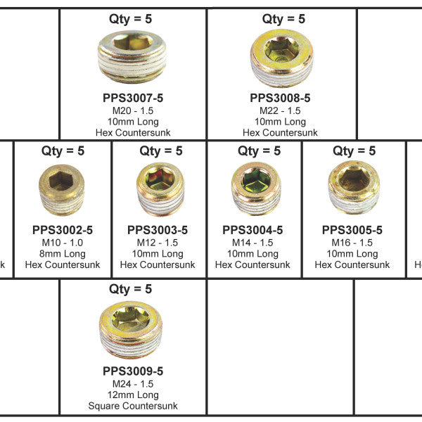 Pipe Plug PIPE PLUG KIT METRIC PPSK3 - PREMIER