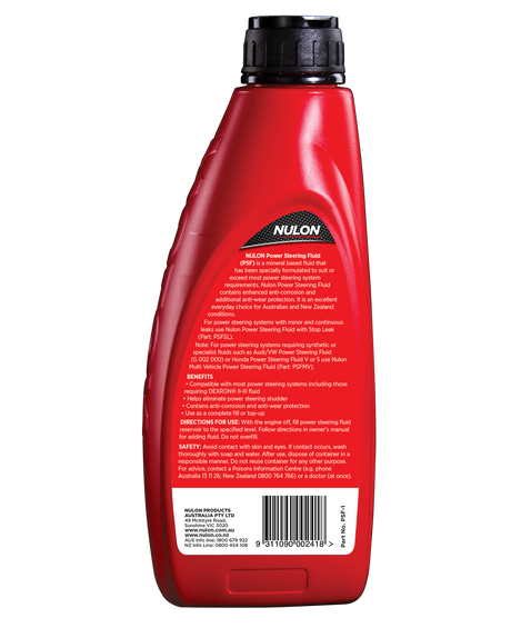 Power Steering Fluid - Nulon