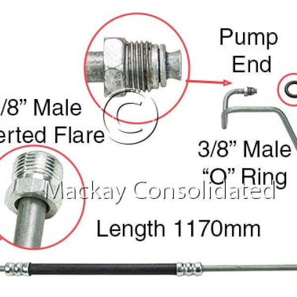 Hose - Power Steering HOLDEN VH VK 6 CYL PSH1051 - MACKAY