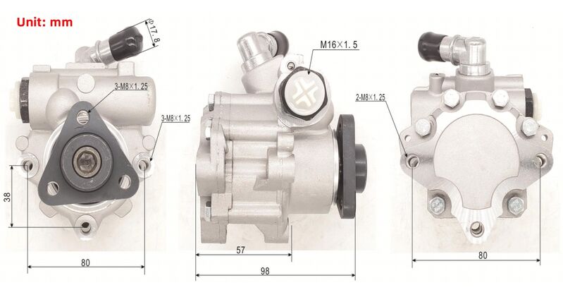 Machter Power Steering Pump w/o Reservoir Fit For BMW E36 318i 318is 318ti 1.9L 1996-1999 PSP-BMW007M - Machter