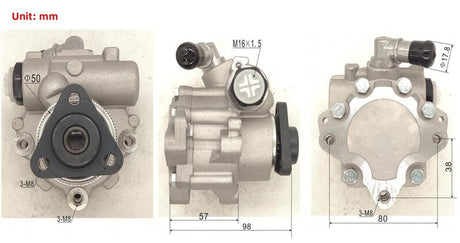 Power Steering Pump Without Pulley & Without Reservoir Fit For BMW X3 E83 2.5L 3.0L 2004-2006 - Machter