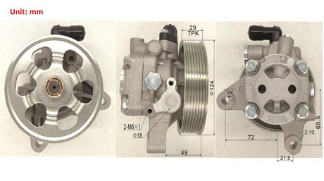 Power Steering Pump With Pulley Fit For Honda Accord & Euro CM5 & CL9 Series 1 Only 2003-2005 - Machter