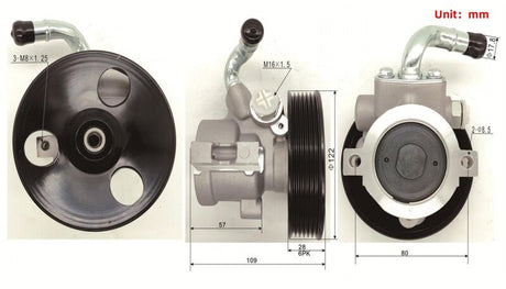 Power Steering Pump With Pulley Fit For Holden Captiva 7 CG 2007-2011 2.0L TD Diesel - Machter