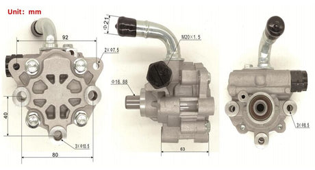 Machter Power Steering Pump Without Belt Pulley Fit For Jeep Commander XK XH Grand Cherokee III WH WK PSP-JP012M - Machter