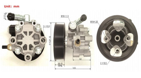 Power Steering Pump With Pulley Fit For Lexus RX350 GSU35R 3.5L V6 2006-2009 - Machter