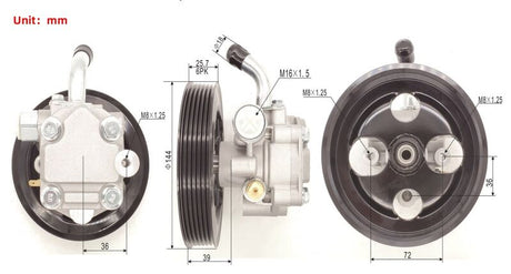 Power Steering Pump Fit For Mitsubishi Triton MN Challenger KH PB PC 2.5L 4D56 Turbo Diesel 09-14 4WD - Machter
