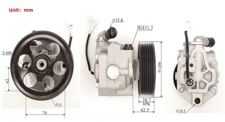 Power Steering Pump Fit For Subaru Liberty Outback 3.0L H6 DOHC With Sensor 2005-2009 - Machter