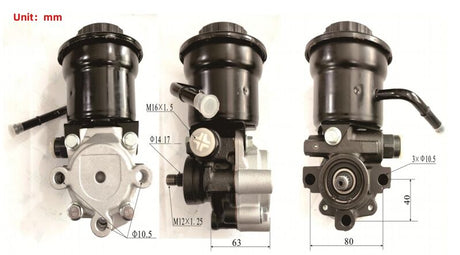 Power Steering Pump Fit For Toyota LandCruiser Prado RZJ90 RZJ95 3RZ Hilux 2.7L 3RZ-FE DOHC 16V - Machter