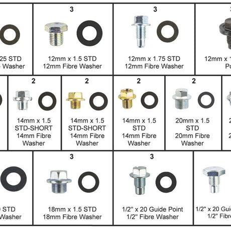 Sump Plug Kit S/PLUG KIT STD/FIBRE WASHER PSPK1 - Premier