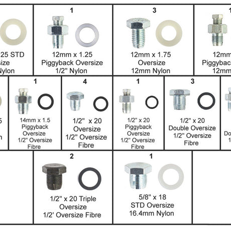 Sump Plug Kit S/PLUG KIT OVERSIZE/PIGGY BACK PSPK4 - Premier