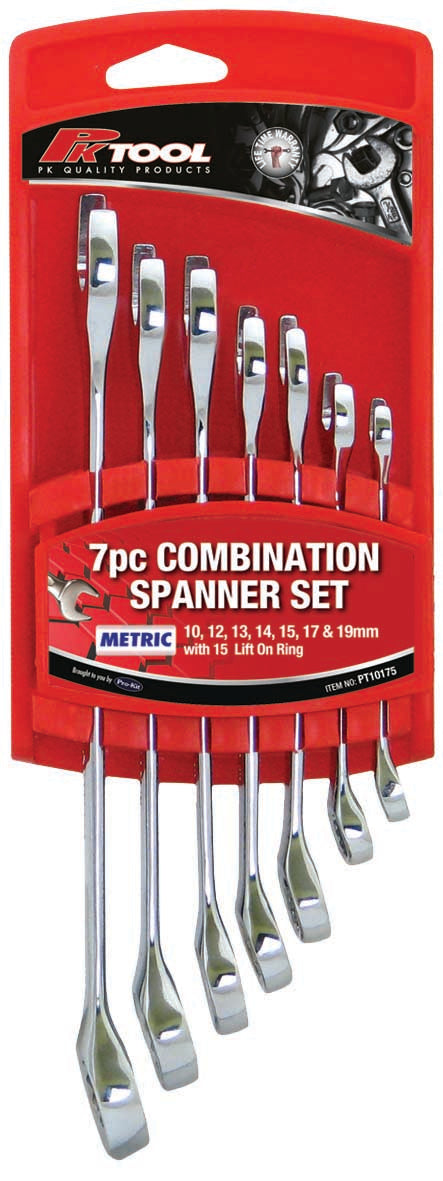 7 Pieces SAE Or Metric CR-V Combination Spanner Set - PKTool SAE